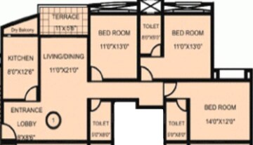  3 BHK Apartment at Konark Exotica, Wagholi – for Sale