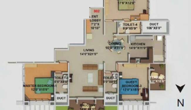 kool homes blue lotus apartment 3 bhk 1056sqft 20212016162010
