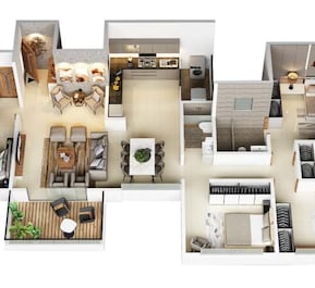 4 BHK 1404 Sq. Ft. Apartment in Kotibhaskar Snehdeep CHS