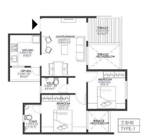 Other, krisala-41-elite-2 2 Bedroom 714 Sq.Ft. Apartment In Tathawade Pune 9055694