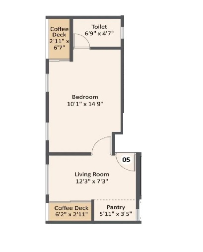 202 Sq. Ft. Studio in Krisala 41 Westworld