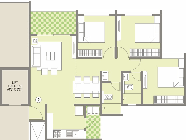 Krishna Amorapolis Floor Plans - Dhanori, Pune