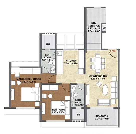  2 BHK Apartment at Krishna Lotus Court, Kharadi – for Sale