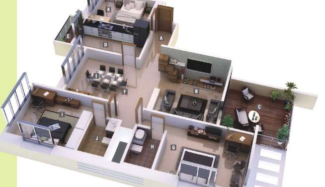 kumar hill view residency apartment 3 bhk 1120sqft 20213813153853
