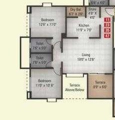 Other, kumar-panchsheel 2 Bedroom 988 Sq.Ft. Apartment In Padmavati Pune 7289826
