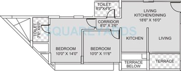  2 BHK Apartment at Kumar Park Infinia, Fursungi – for Rent