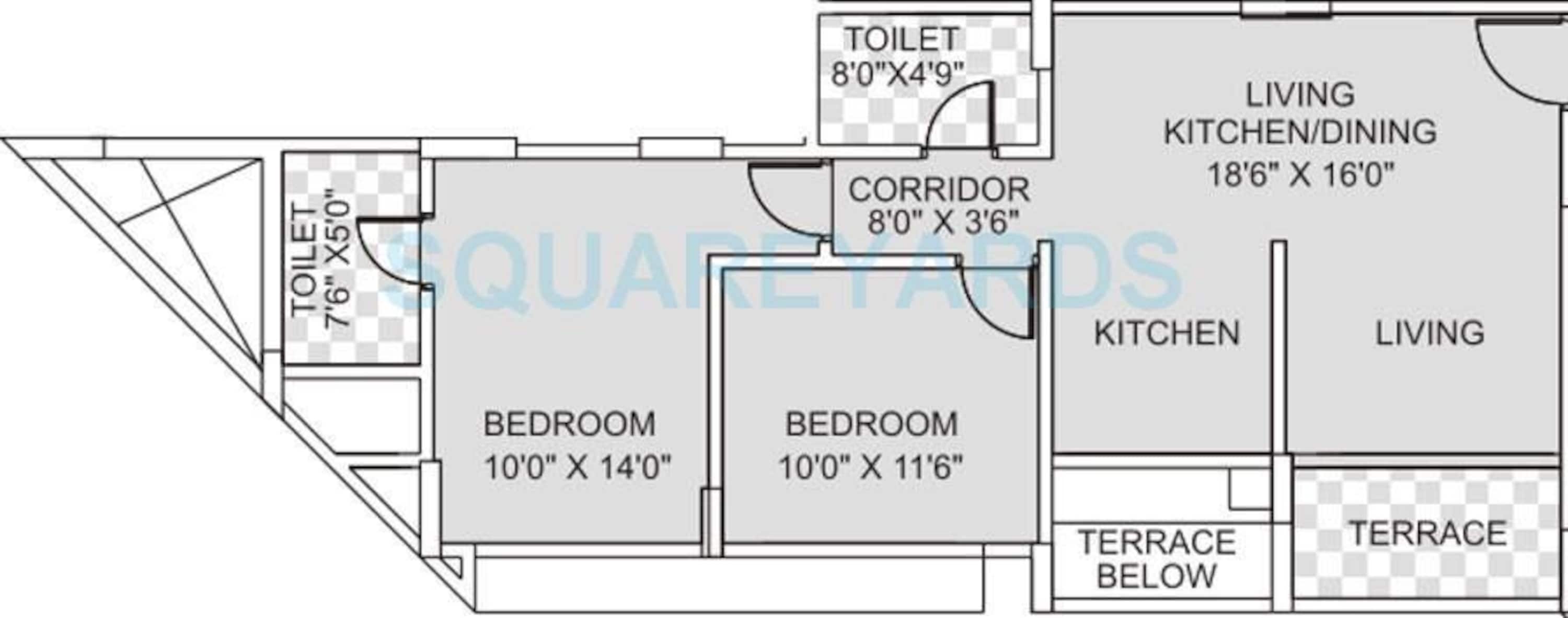 kumar park infinia apartment 2bhk 940sqft 10751