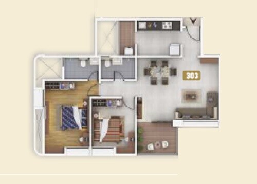 Other, kumar-princetown 2 Bedroom 705 Sq.Ft. Apartment In Undri Pune 8795778