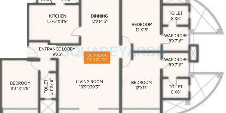 kumar sienna apartment 3bhk 2293sqft 10136