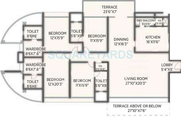 kumar sienna apartment 4bhk 3153sqft 10137