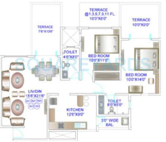 2 BHK 1350 Sq. Ft. Villa