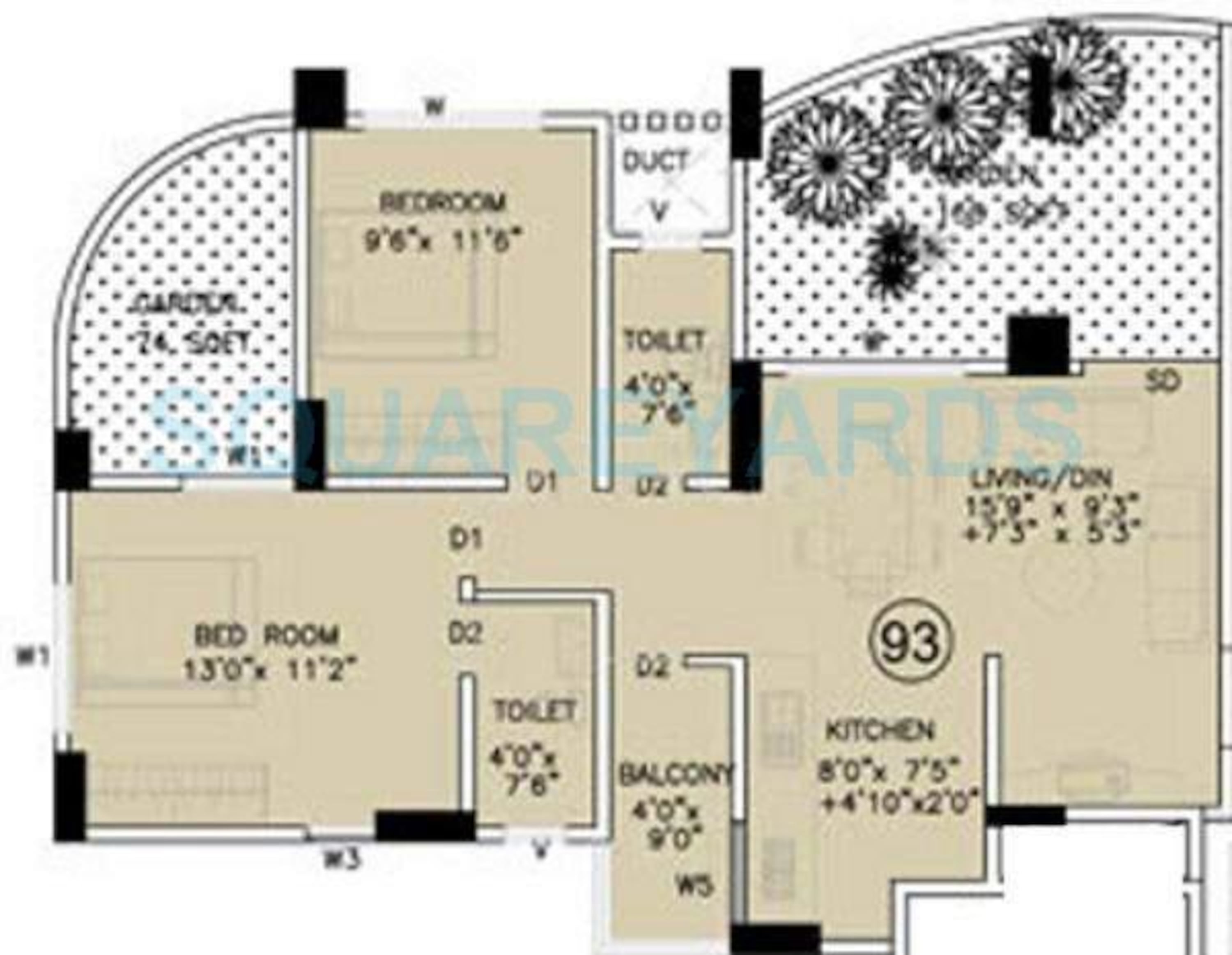kumar urban shantiniketan phase ii apartment 2bhk 995sqft 11353