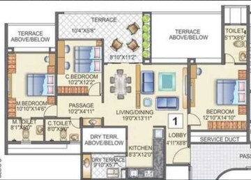  3 BHK Apartment at Kunal Aspiree, Balewadi – for Rent