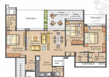  3 BHK Apartment at Kunal KUNAL ASPIREE, Balewadi – for Rent