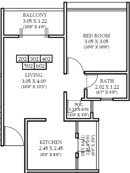 1 BHK 386 Sq. Ft. Apartment in Kundan Easterlia