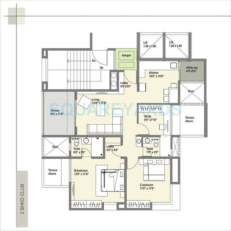 kundan spaces grand stand apartment 2bhk 1144sqft1