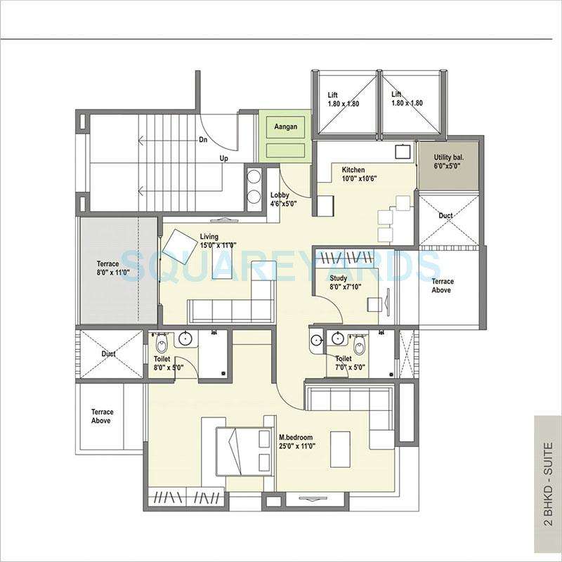 1 BHK 1325 Sq. Ft. Apartment in Kundan Spaces Grand Stand