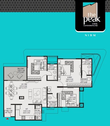  3 BHK Apartment at Kundan The Peak, Nibm Road – for Sale