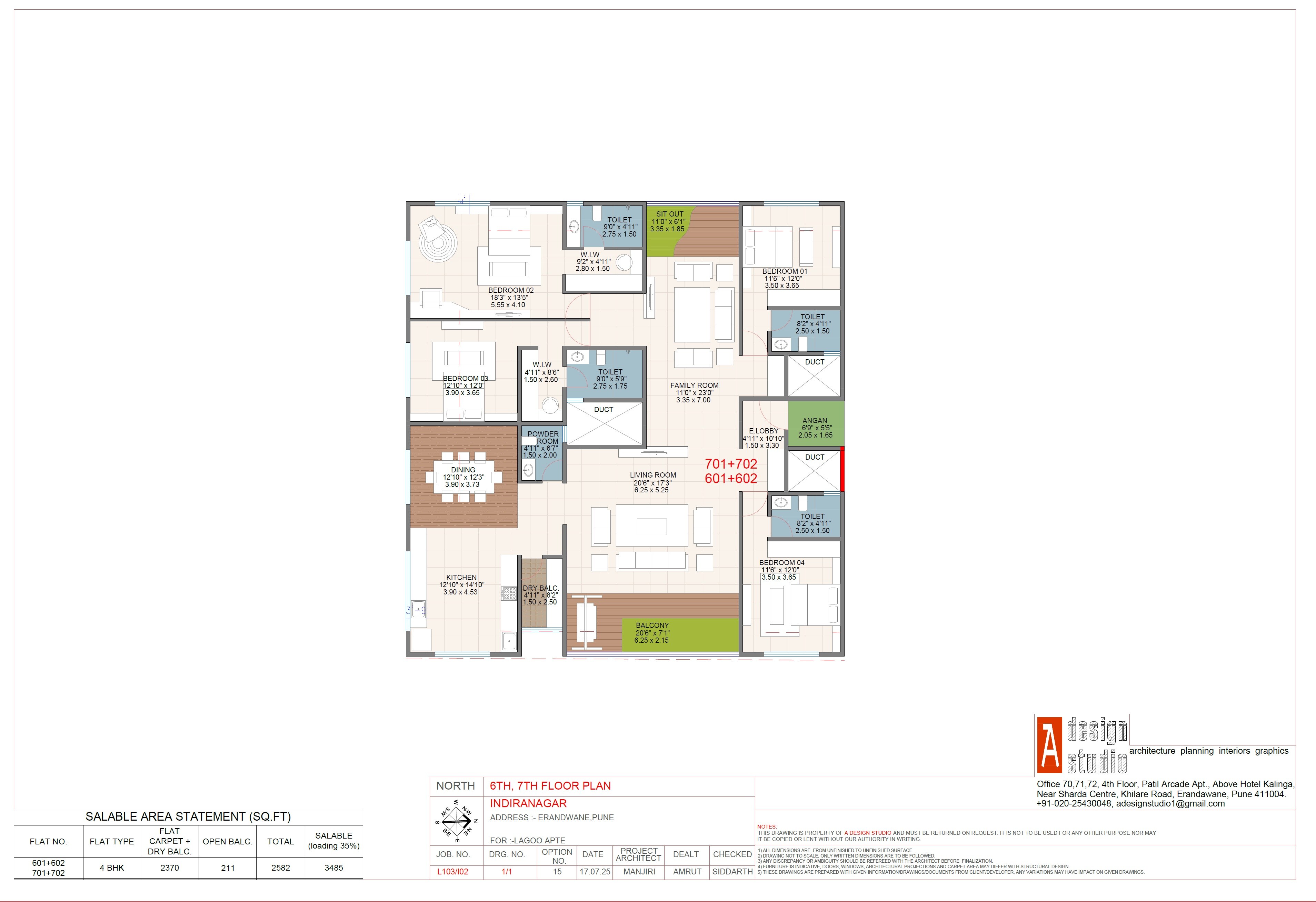 4 BHK 2582 Sq. Ft. Apartment