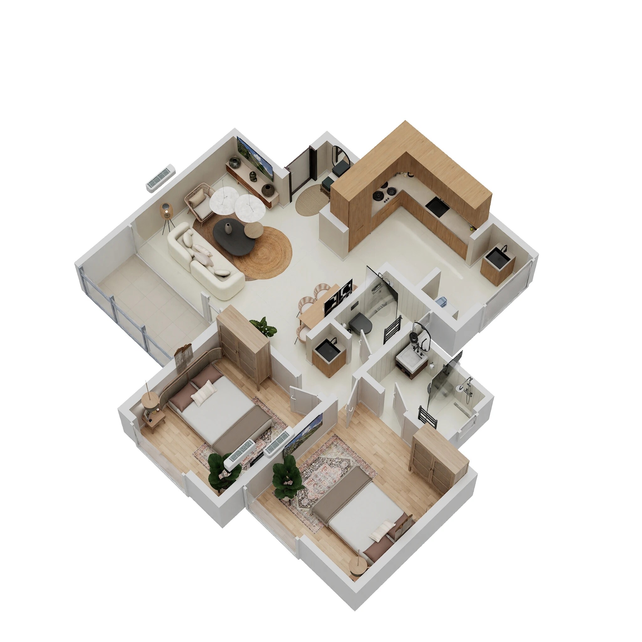 2 BHK 724 Sq. Ft. Apartment