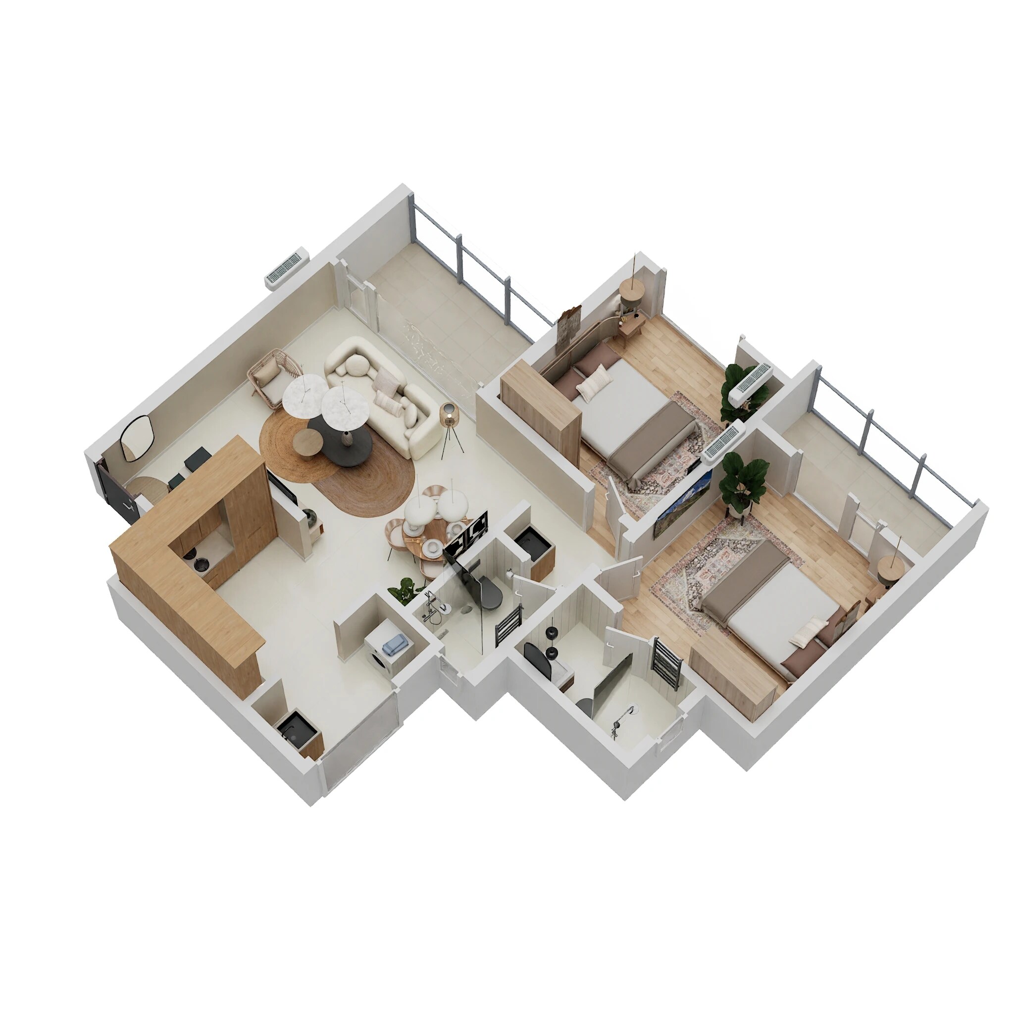 2 BHK 807 Sq. Ft. Apartment