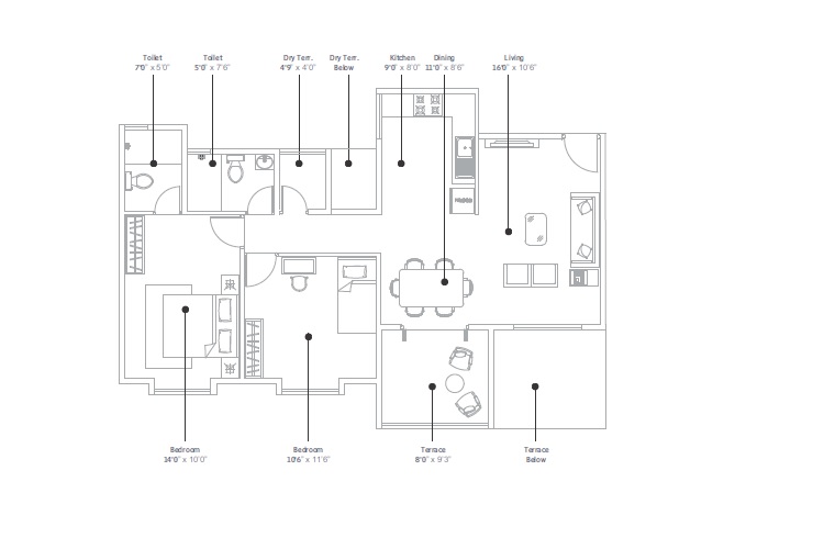 2 BHK 1055 Sq. Ft. Apartment in Libero Apartment