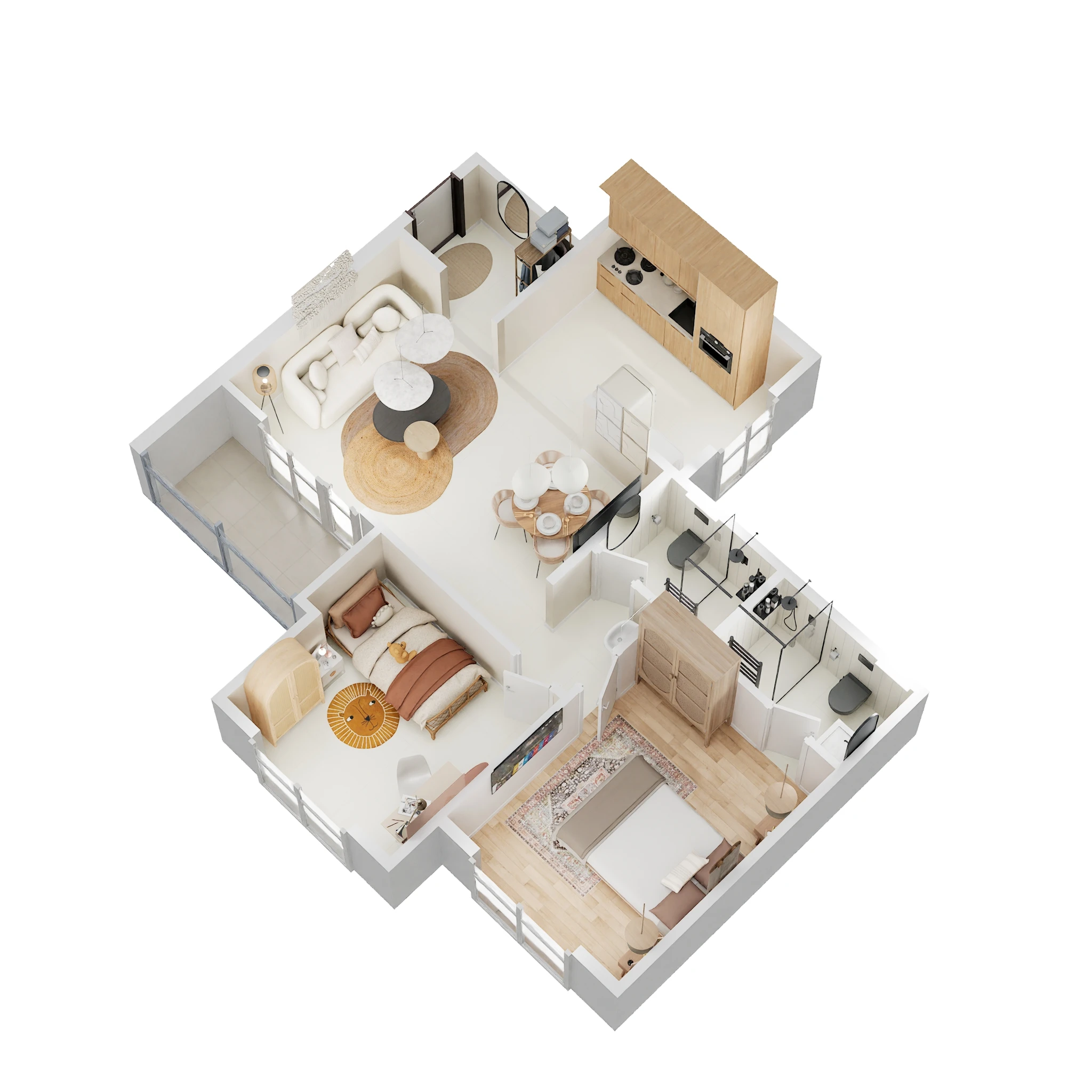 2 BHK 729 Sq. Ft. Apartment in Lifecraft The Fourth Axis