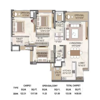 3 BHK Apartment For Resale in Livience Aleenta Baner Pune  6548131