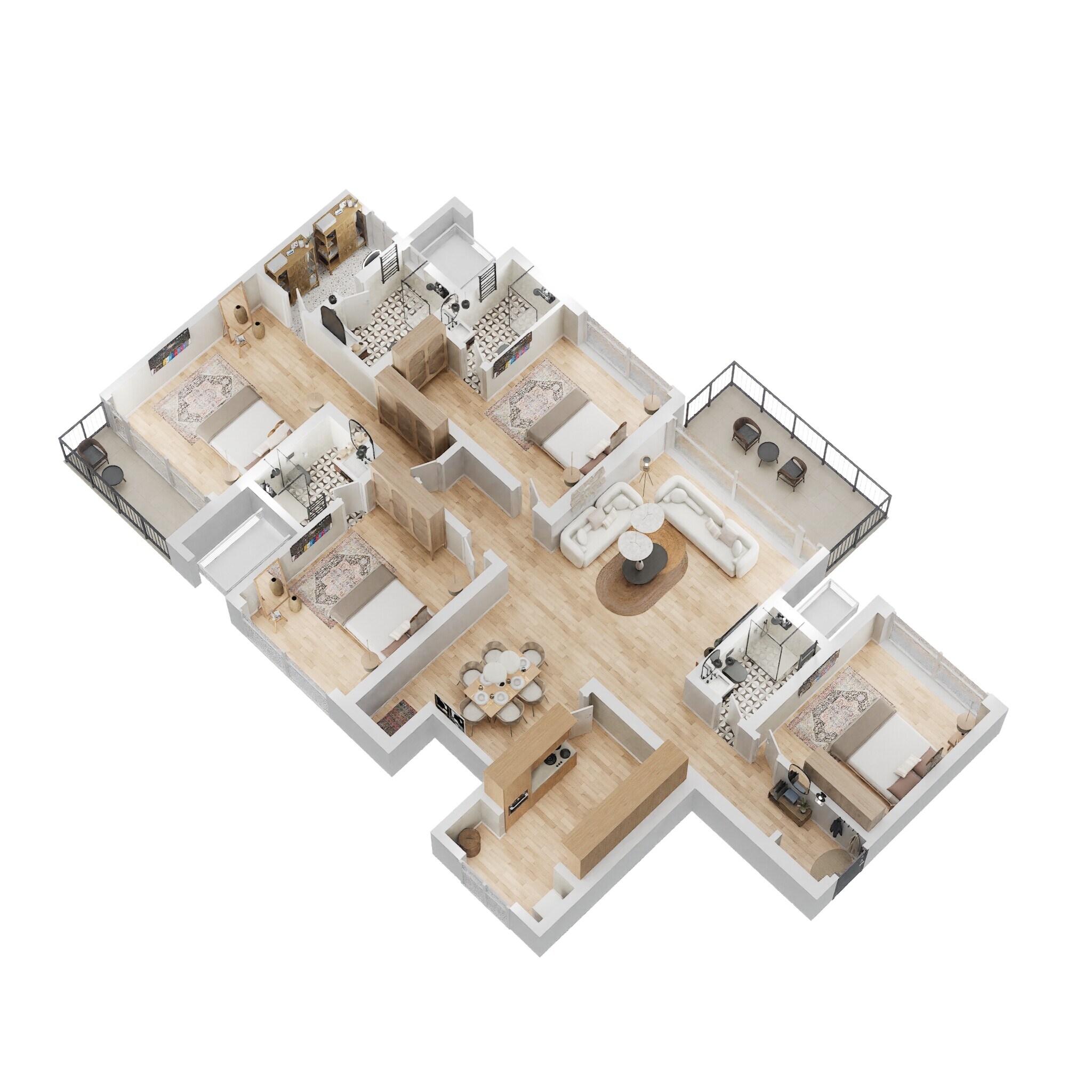 4 BHK 1900 Sq. Ft. Apartment