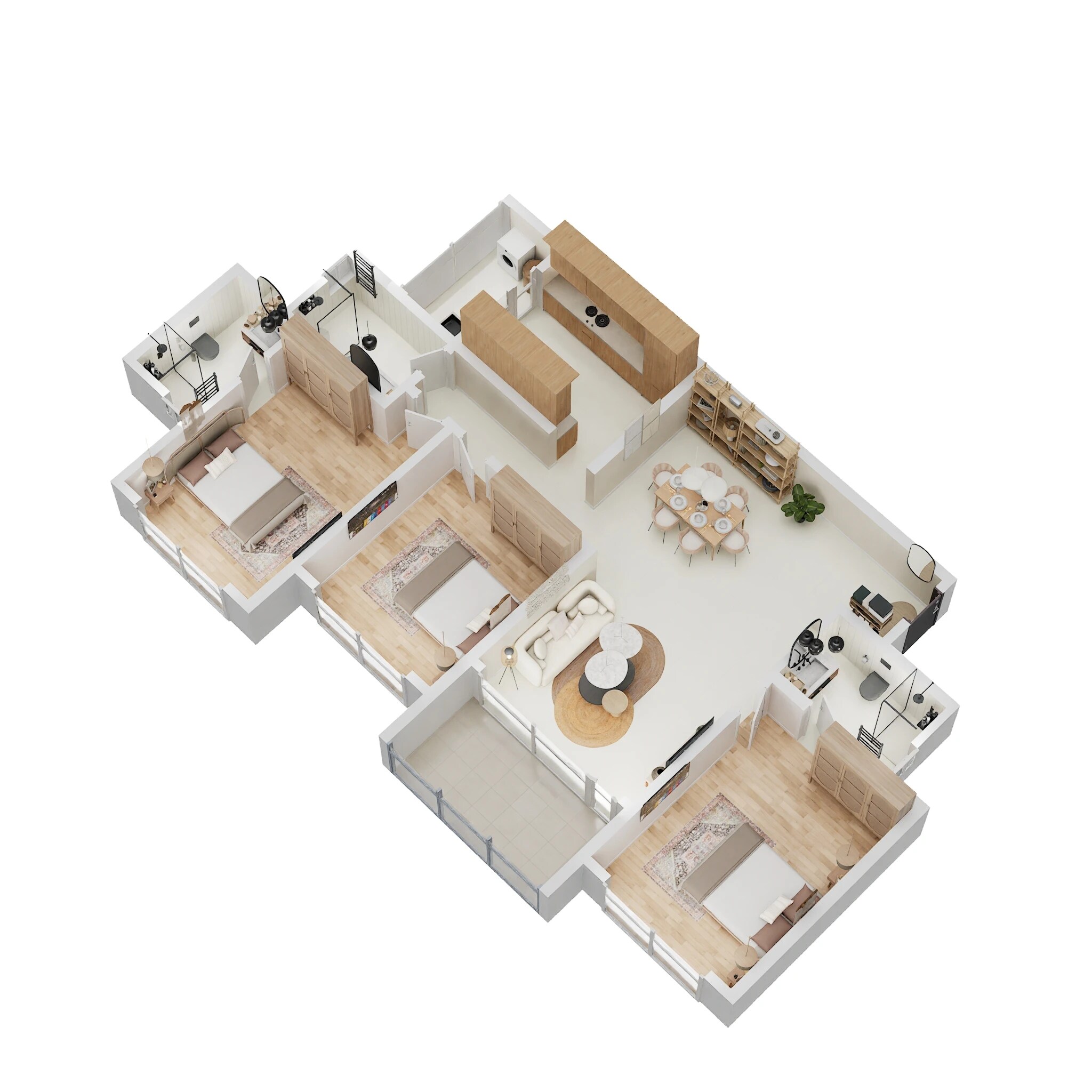 3 BHK 1196 Sq. Ft. Apartment