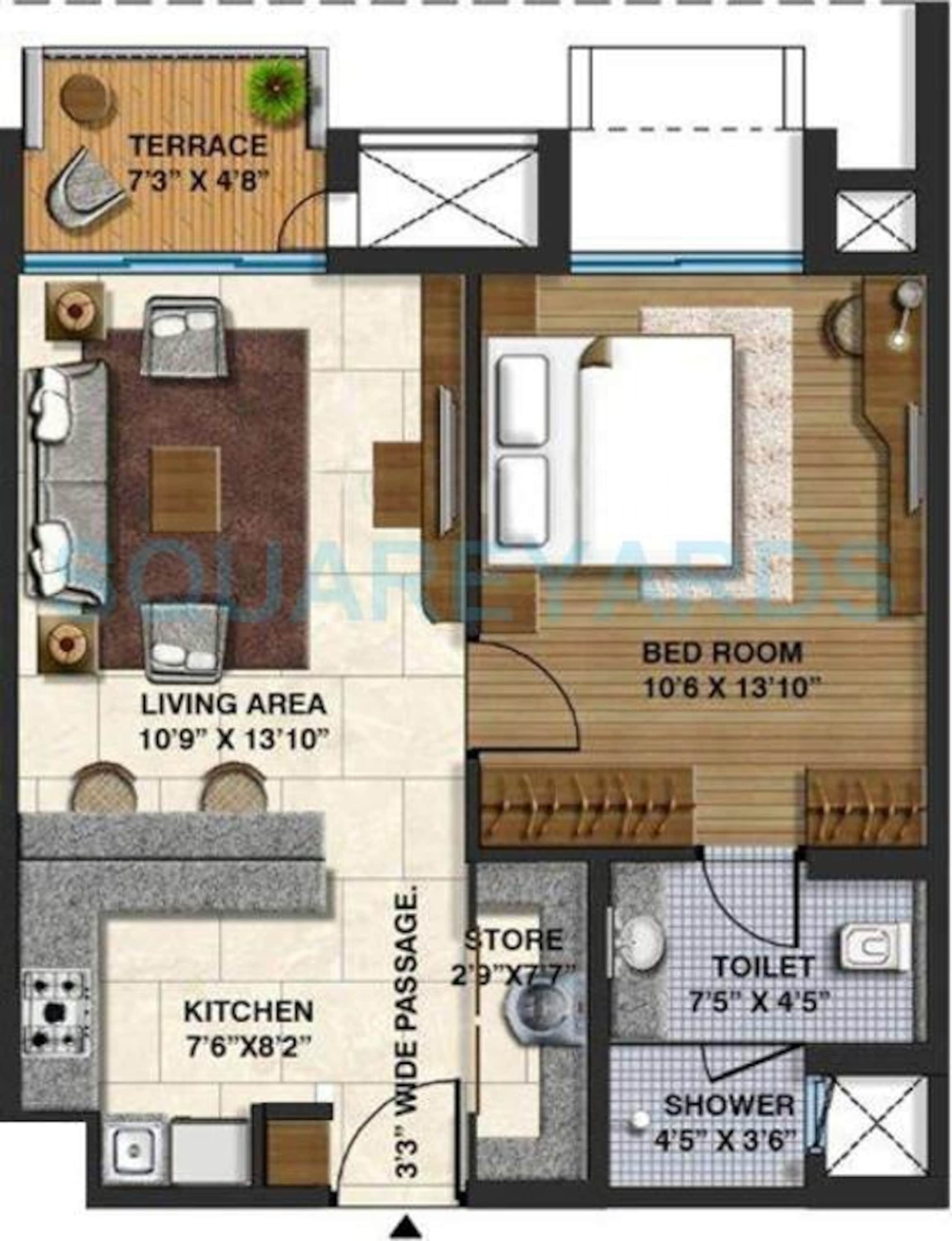 lodha belmondo apartment 1bhk 705sqft 9597