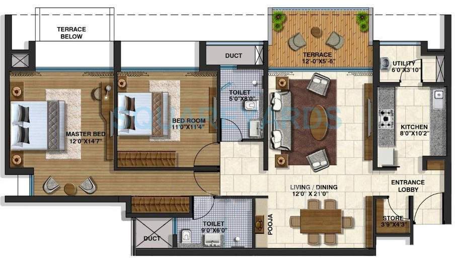 Other, lodha-belmondo 2 Bedroom 1323 Sq.Ft. Apartment In Gahunje Pune 7280994
