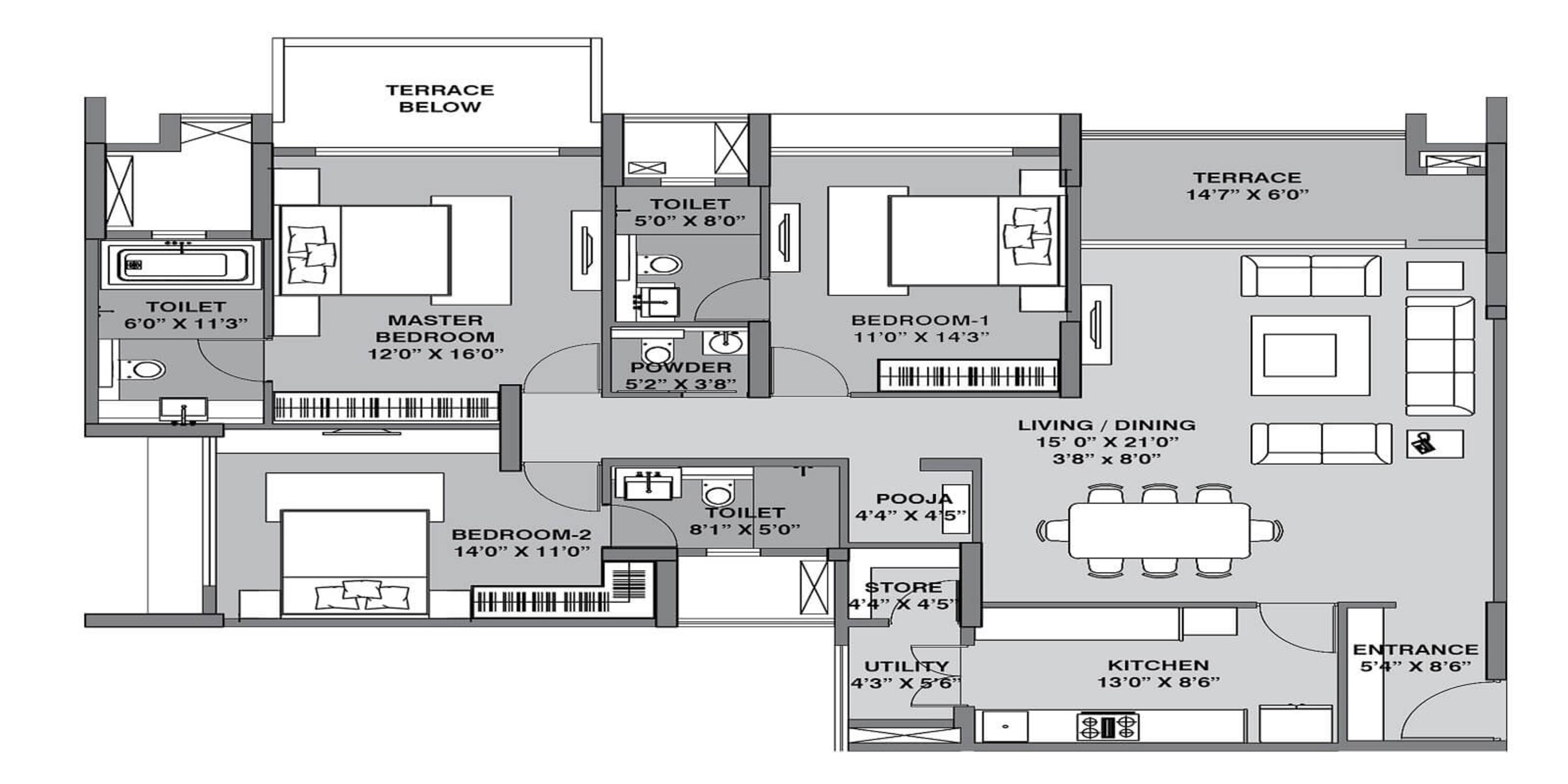 lodha belmondo apartment 3bhk 1431sqft 1