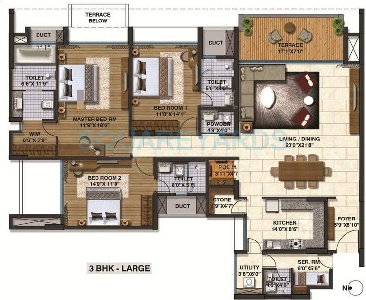 lodha belmondo apartment 3bhk 2376sqft 9606