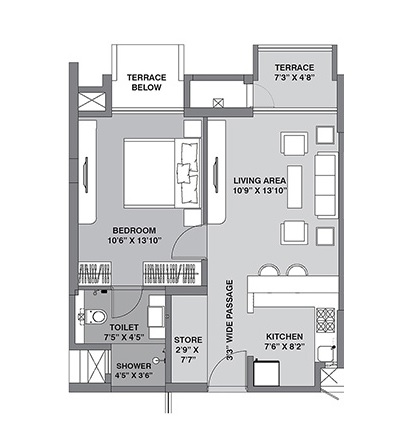 388 Sq. Ft. Studio in Lodha Belmondo Sawgrass A