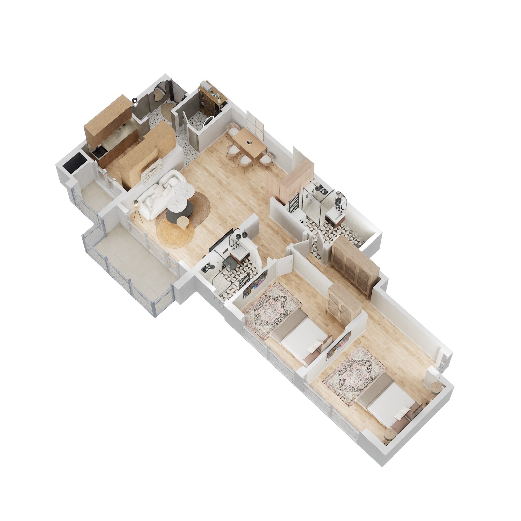 2 BHK 811 Sq. Ft. Apartment