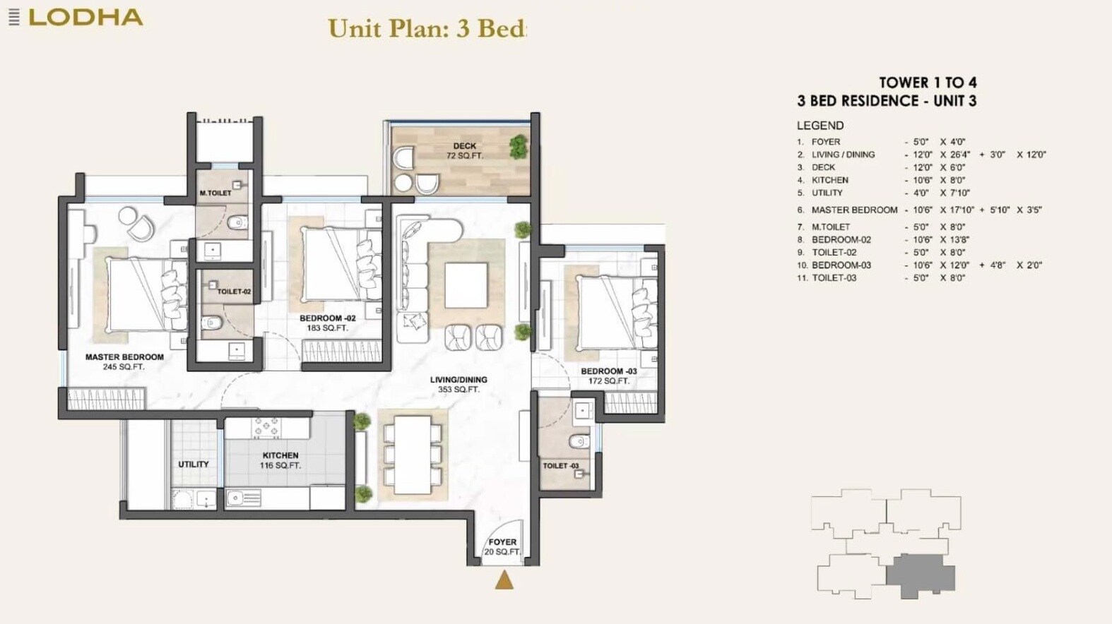  3 BHK Apartment at Lodha Camelot, Wagholi – for Sale