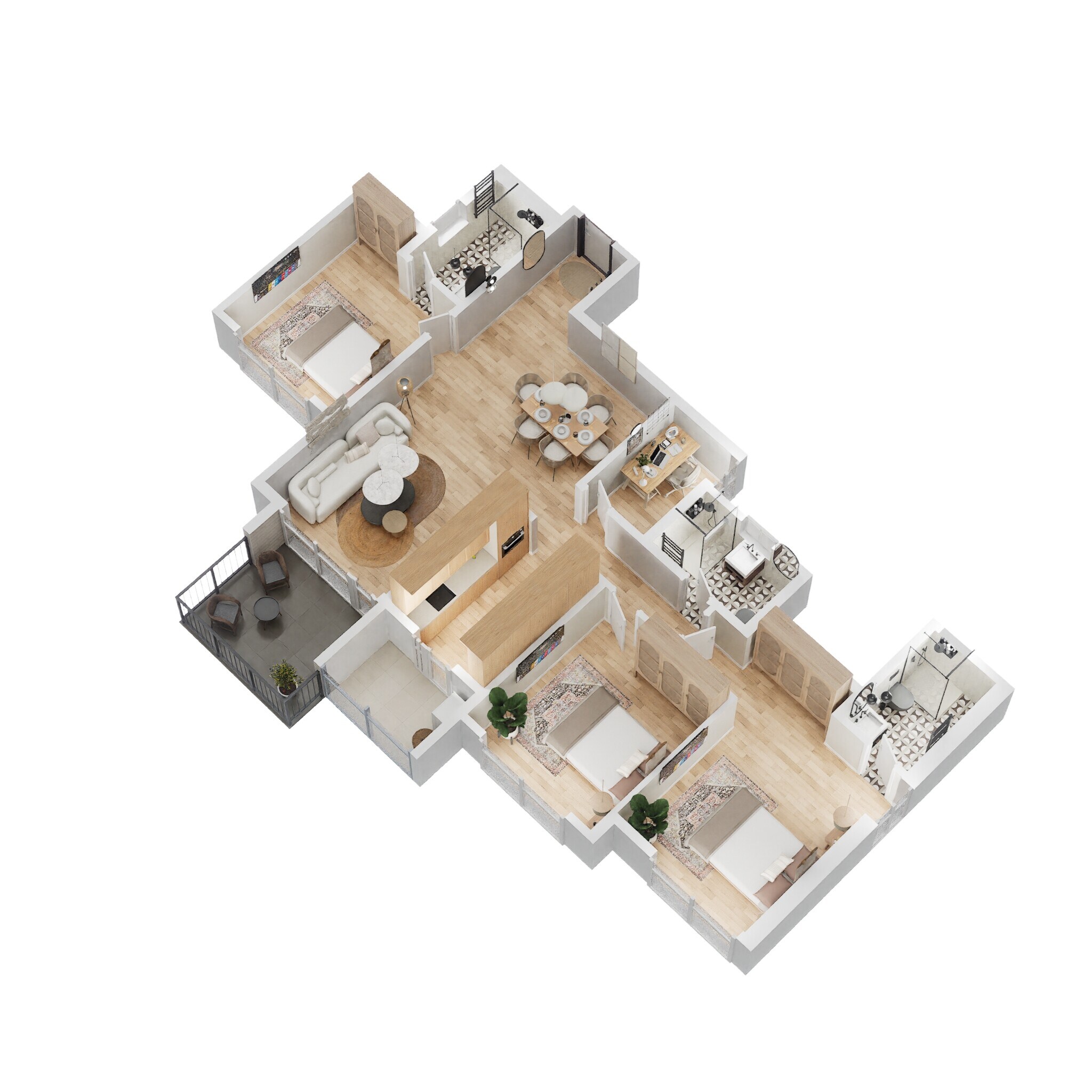 3 BHK 1080 Sq. Ft. Apartment