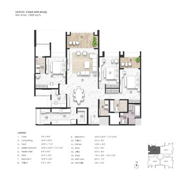  3 BHK Apartment at Lodha Estilo, Kharadi – for Rent