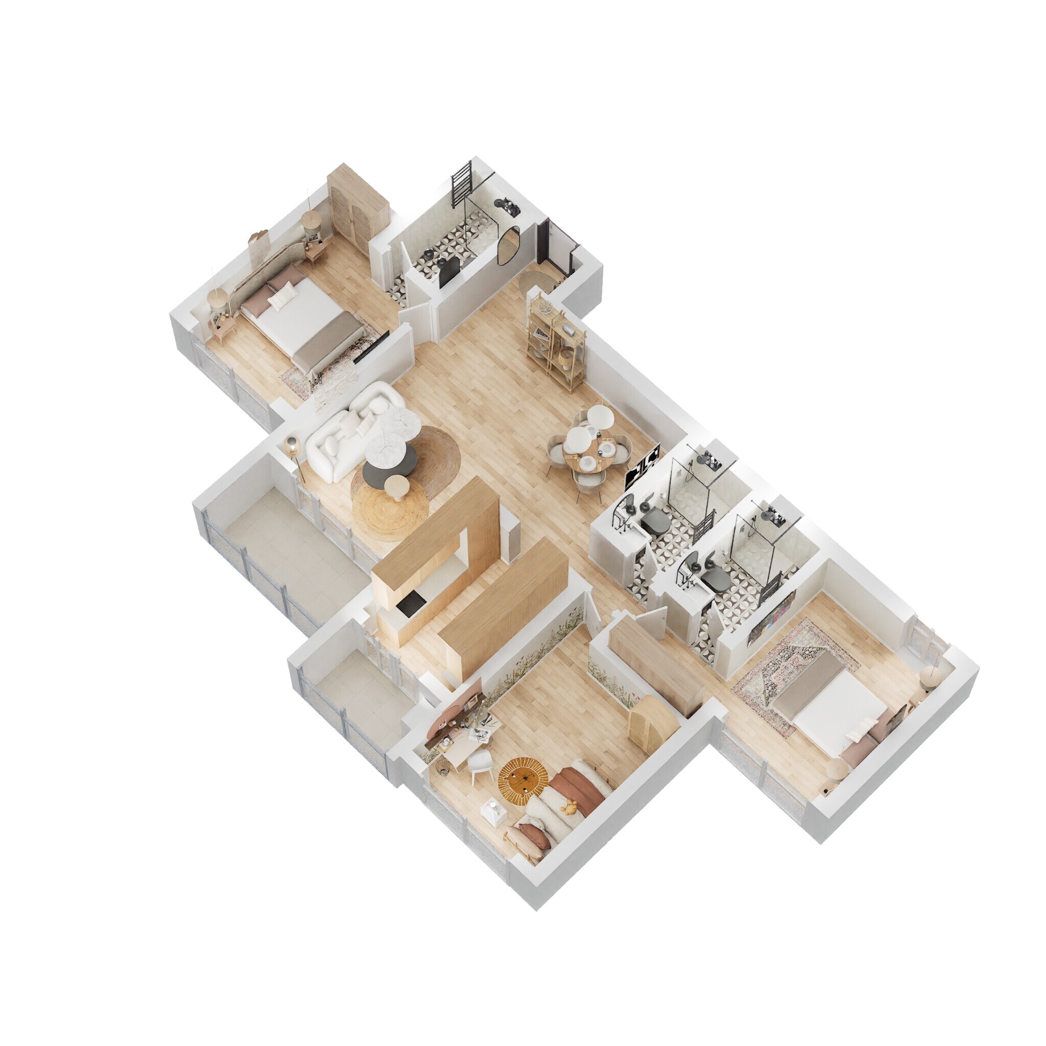 3 BHK 1108 Sq. Ft. Apartment