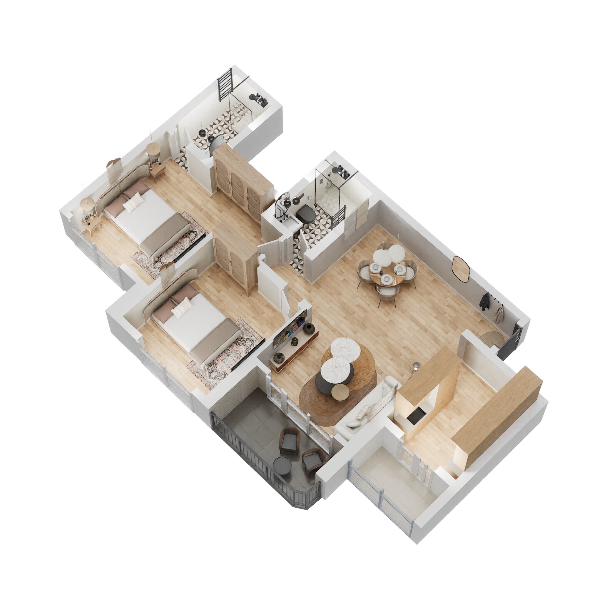 2 BHK 862 Sq. Ft. Apartment