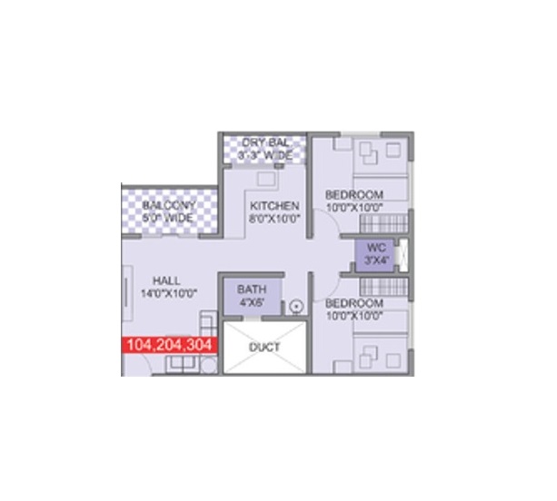 Lomte Residency 2 BHK Layout