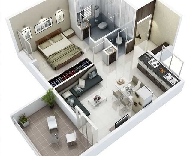 1 BHK 562 Sq. Ft. Apartment