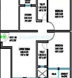 2 BHK 984 Sq. Ft. Apartment in Lushlife Centro