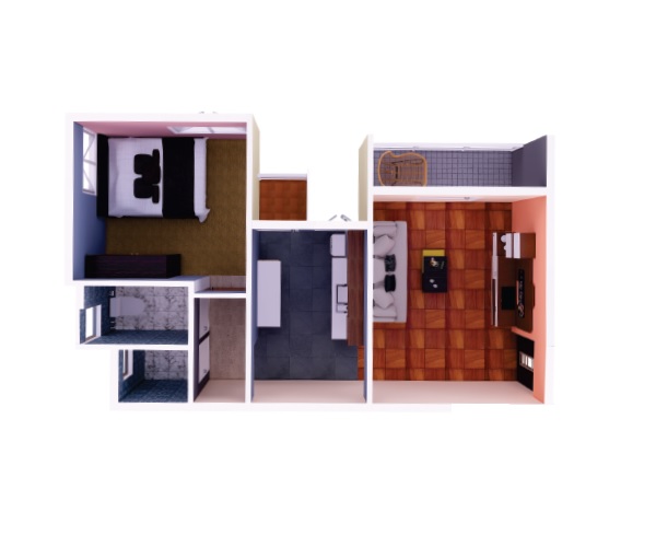 Luxuriant Sahyadri Complex 1 BHK Layout