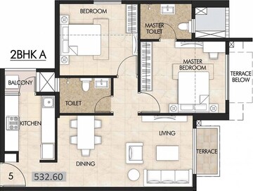 2 BHK Apartment at Mahindra Centralis Tower 1, Pimpri – for Rent