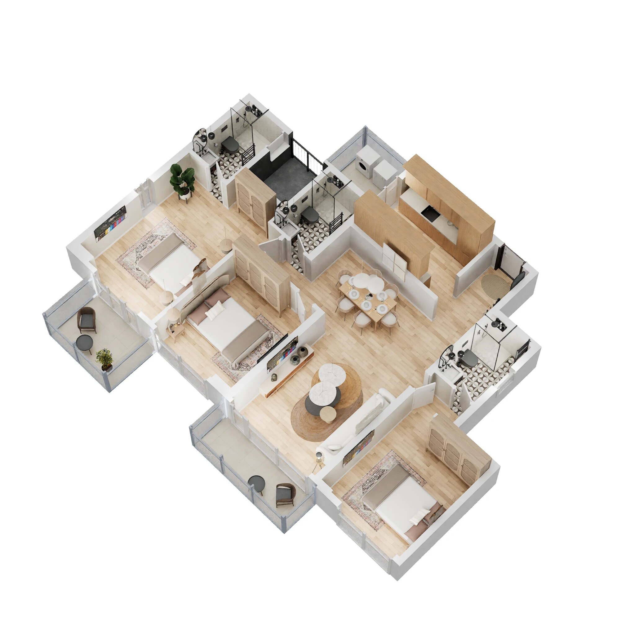 3 BHK 1158 Sq. Ft. Apartment