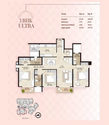  3 BHK Apartment at Mahindra Citadel, Pimpri – for Sale