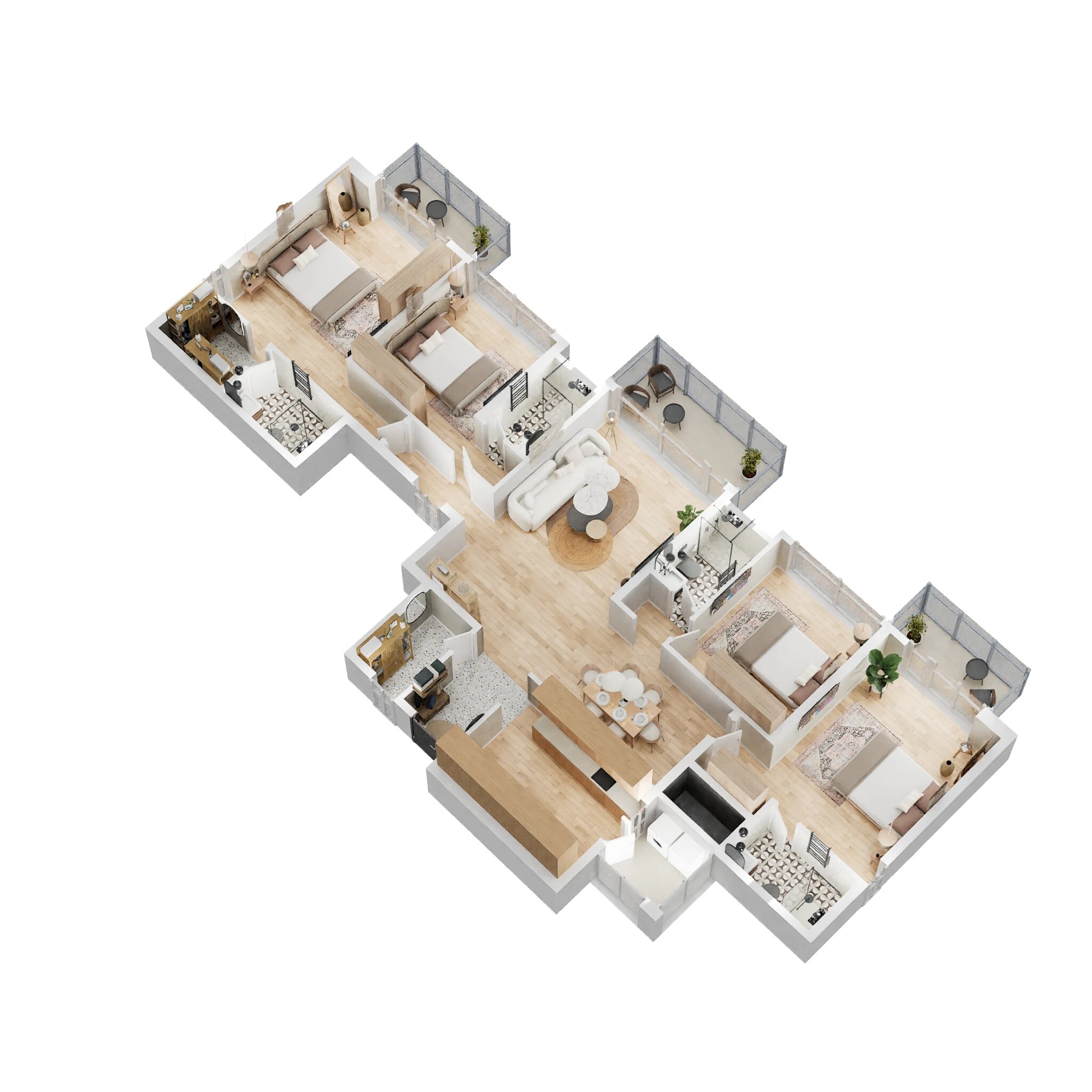 4 BHK 1665 Sq. Ft. Apartment