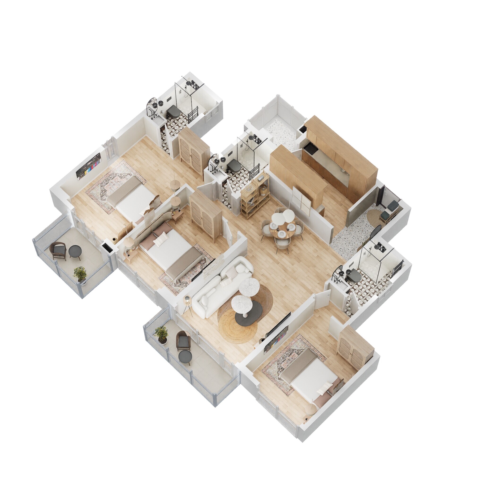 3 BHK 1158 Sq. Ft. Apartment